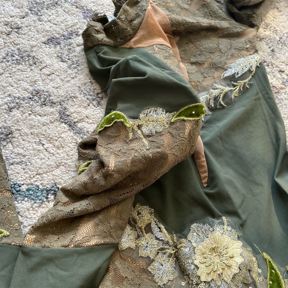 Custom One Piece Forest/Nature Acro Dance Costume - Picture 4 of 7